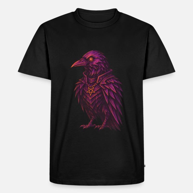 Gothic Krähe/Rabe - Männer Premium Bio T-Shirt - Schwarz