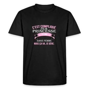 Sage Woman - Men's Premium Organic T-Shirt - black - Front - Nico (187cm)