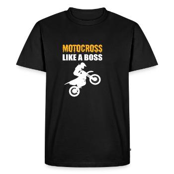 Motorcross like Boss Competitive Person Gesch - Men's Premium Organic T-Shirt - black - Front - Nico (187cm)