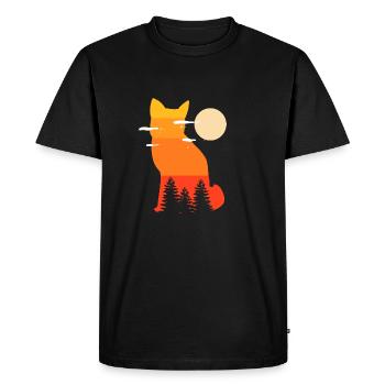 Poison biologiste du renard sauvage - T-shirt Premium bio Homme - noir - Devant - Nico (187cm)