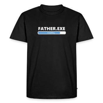 Installing Father (1053) - Men's Premium Organic T-Shirt - black - Front - Nico (187cm)