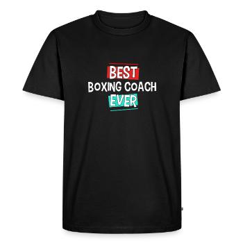 Meilleur entraîneur Boîte de tout cadeau boxeur temps - T-shirt Premium bio Homme - noir - Devant - Nico (187cm)