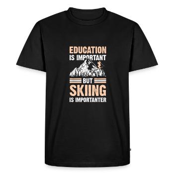 Ski Ski Education - T-shirt Premium bio Homme - noir - Devant - Nico (187cm)