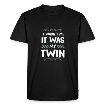 Les jumeaux drôles - T-shirt Premium bio Homme - noir - Devant - Nico (187cm)
