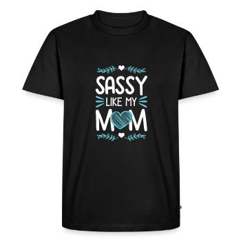 Bébé maman maman - T-shirt Premium bio Homme - noir - Devant - Nico (187cm)