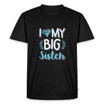love big sister baby - Men's Premium Organic T-Shirt - black - Front - Nico (187cm)
