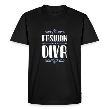 fashion diva - Men's Premium Organic T-Shirt - black - Front - Nico (187cm)