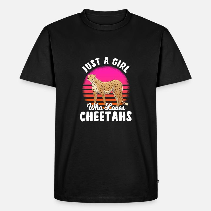 Gepard Geschenk Mädchen - Männer Premium Bio T-Shirt - Schwarz