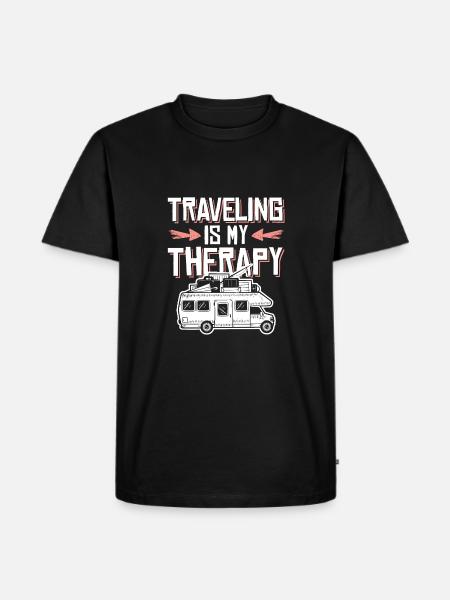 voyage thérapie - T-shirt Premium bio Homme - noir