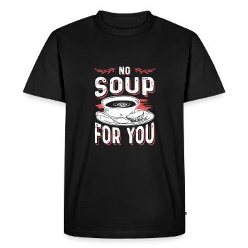 soup delicious - Men's Premium Organic T-Shirt - black - Front - Nico (187cm)
