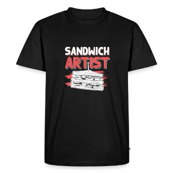 sandwich saying - Men's Premium Organic T-Shirt - black - Front - Nico (187cm)