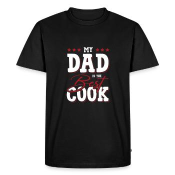 dad papa cook - Men's Premium Organic T-Shirt - black - Front - Nico (187cm)