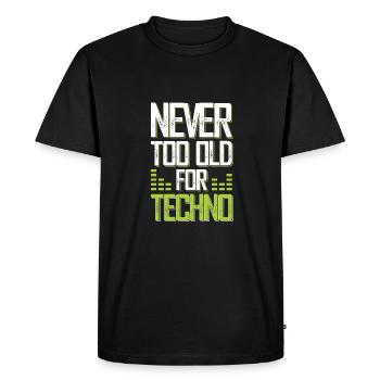 techno music - T-shirt Premium bio Homme - noir - Devant - Nico (187cm)