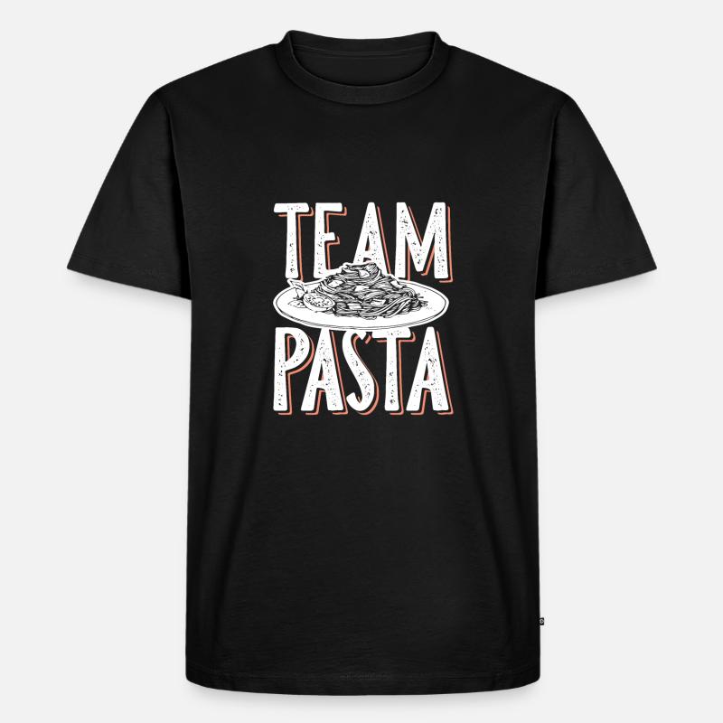 team Pasta spaghetti - Männer Premium Bio T-Shirt - Schwarz