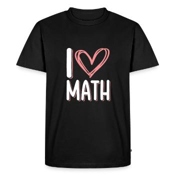 J’aime les maths - T-shirt Premium bio Homme - noir - Devant - Nico (187cm)