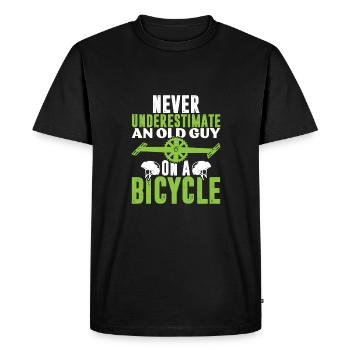 old man bike - Men's Premium Organic T-Shirt - black - Front - Nico (187cm)