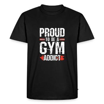 gym - T-shirt Premium bio Homme - noir - Devant - Nico (187cm)