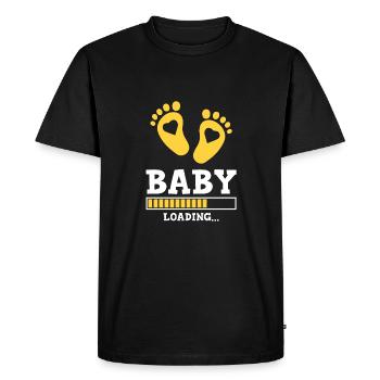 bébé loading spruch - T-shirt Premium bio Homme - noir - Devant - Nico (187cm)