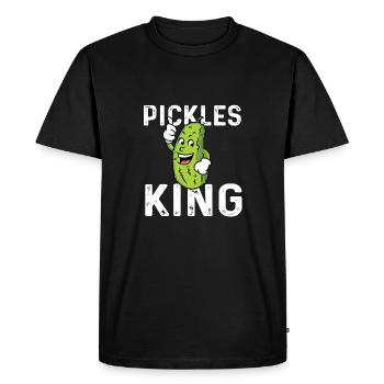 Cornichons cadeau roi - T-shirt Premium bio Homme - noir - Devant - Nico (187cm)