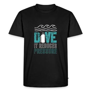 plongée plongée - T-shirt Premium bio Homme - noir - Devant - Nico (187cm)