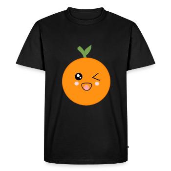 Kawaii Oranges Kawaii Fruits Kawaii Fruit - T-shirt Premium bio Homme - noir - Devant - Nico (187cm)