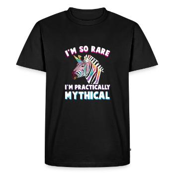 Handicap Handicap Zèbres de la licorne - T-shirt Premium bio Homme - noir - Devant - Nico (187cm)