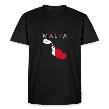 Malta Map Flag Gozo Comino - Men's Premium Organic T-Shirt - black - Front - Nico (187cm)