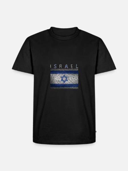 Israel flag - Men's Premium Organic T-Shirt - black