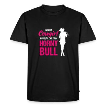 Wild West Western Rodeo Bull Riding Cowboy - Men's Premium Organic T-Shirt - black - Front - Nico (187cm)