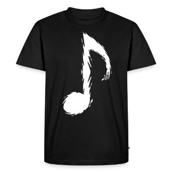 Note de musique pinceau design moderne vectoriel blanc - T-shirt Premium bio Homme - noir - Devant - Nico (187cm)
