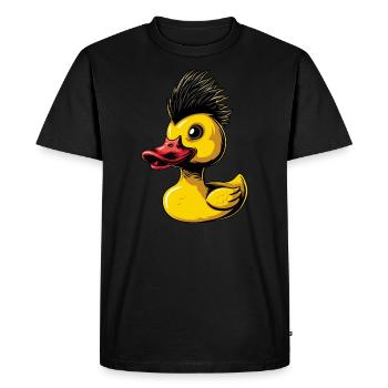 Canard en caoutchouc Punk - T-shirt Premium bio Homme - noir - Devant - Nico (187cm)