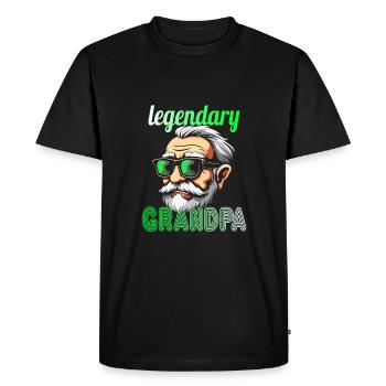 Papy Légendaire Grand-père Grand-père Le plus cool - T-shirt Premium bio Homme - noir - Devant - Nico (187cm)