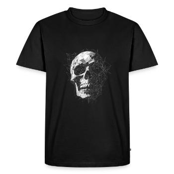 Crâne motif crâne gothique métal - T-shirt Premium bio Homme - noir - Devant - Nico (187cm)