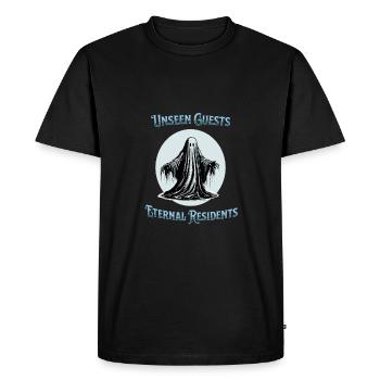 Unseen guests eternal residents - Men's Premium Organic T-Shirt - black - Front - Nico (187cm)