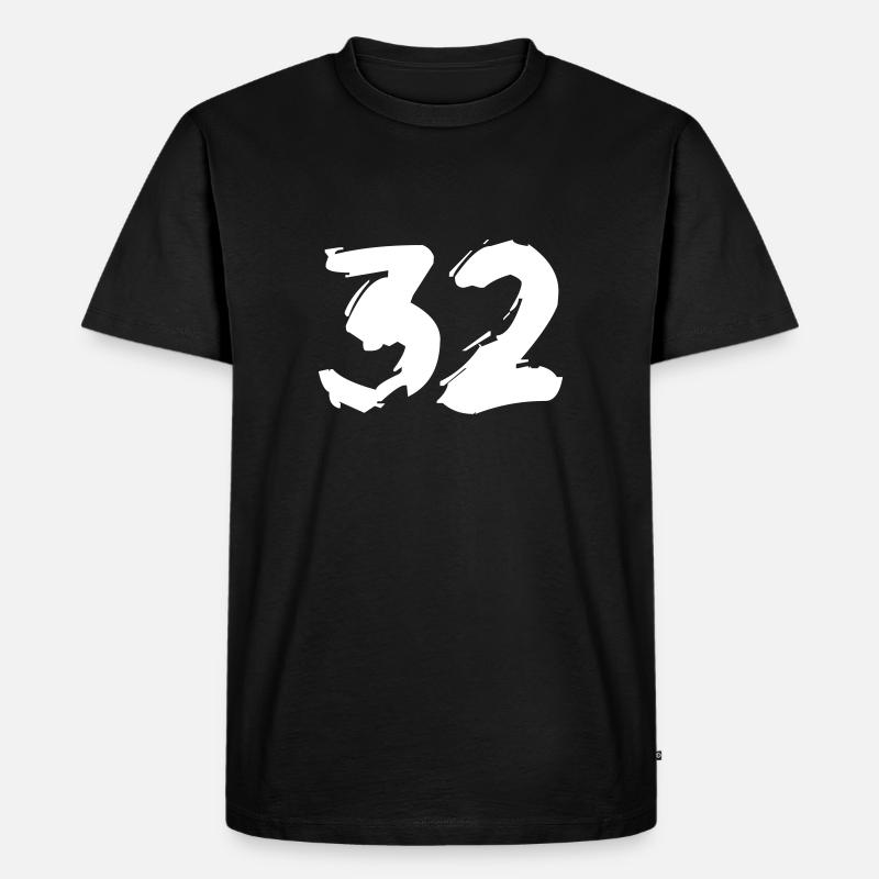 Brushed 32 - Männer Premium Bio T-Shirt - Schwarz