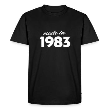 made in 1983 - T-shirt Premium bio Homme - noir - Devant - Nico (187cm)