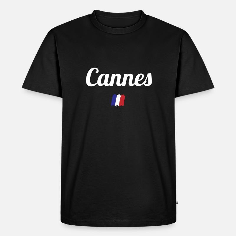 CANNES - Männer Premium Bio T-Shirt - Schwarz