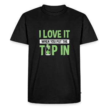 Barman Cocktail Bartender Barkeeper - T-shirt Premium bio Homme - noir - Devant - Nico (187cm)