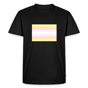Pangender pride flag - Men's Premium Organic T-Shirt - black - Front - Nico (187cm)