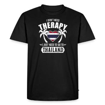 Thailand - Men's Premium Organic T-Shirt - black - Front - Nico (187cm)