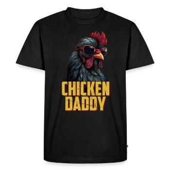 Chicken Daddy Hühner Vatertag Geflügelzüchter Hahn - Männer Premium Bio T-Shirt - Schwarz - Vorne - Nico (187cm)