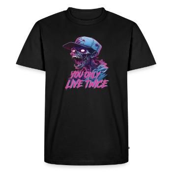 Undead Halloween Tees: Zombie Walking Undead Party - Men's Premium Organic T-Shirt - black - Front - Nico (187cm)