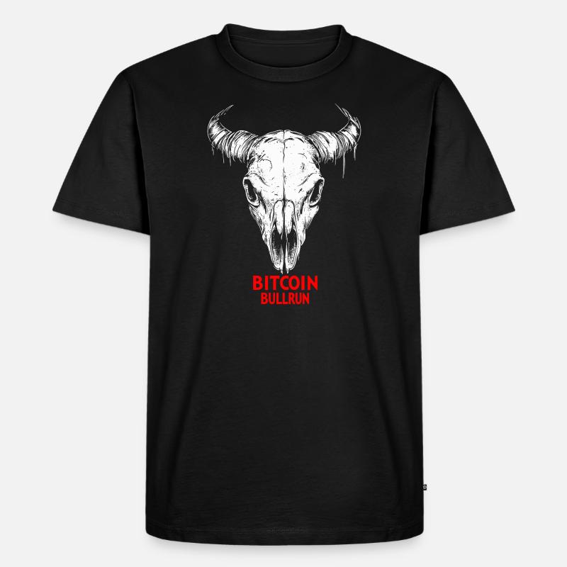 Bitcon Bullrun Skull BTC Crypto - Men's Premium Organic T-Shirt - black