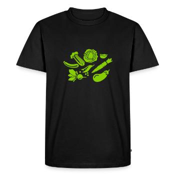 Vegetables - Men's Premium Organic T-Shirt - black - Front - Nico (187cm)