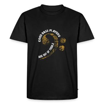 Clé de bas avec sort - T-shirt Premium bio Homme - noir - Devant - Nico (187cm)