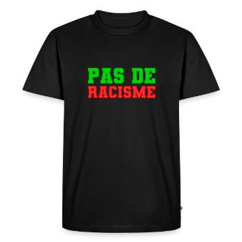 Pas de racisme! - T-shirt Premium bio Homme - noir - Devant - Nico (187cm)