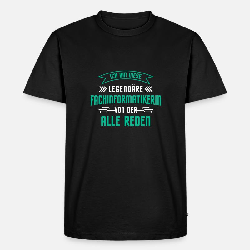 Programmiererin Software Entwicklerin Informatiker - Männer Premium Bio T-Shirt - Schwarz
