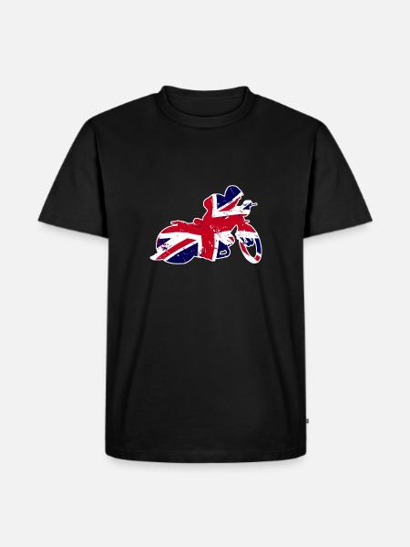 Speedway - Union Jack - Männer Premium Bio T-Shirt - Schwarz