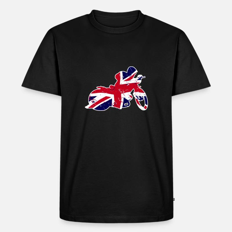 Speedway - Union Jack - Männer Premium Bio T-Shirt - Schwarz