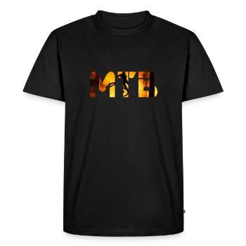 MTB - Men's Premium Organic T-Shirt - black - Front - Nico (187cm)